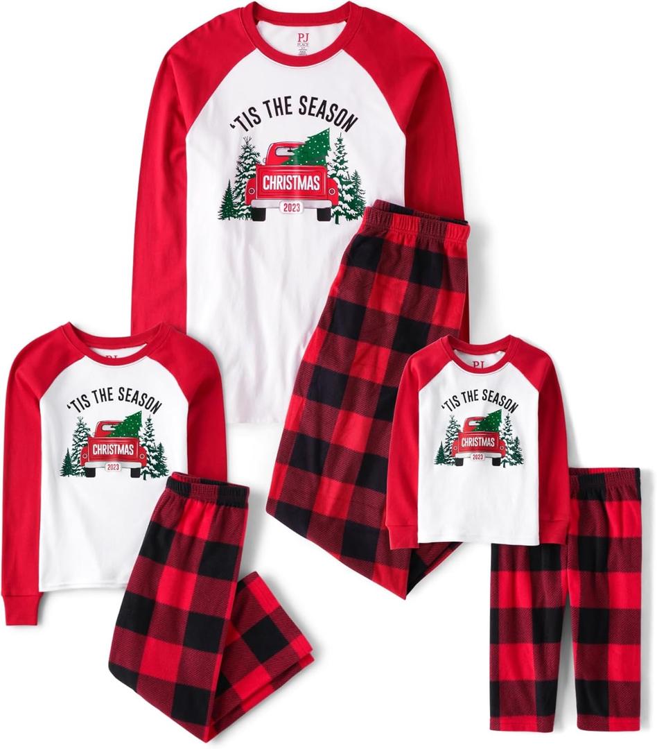 The Children's Place unisex-baby Holiday Pajamas, Cotton (XS)