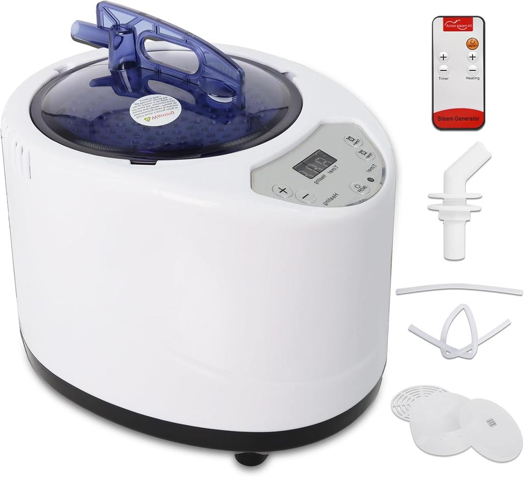 2.6L Sauna Steamer Machine, Portable Steam Generator Sauna Steamer with Remote Control, Sauna Steamer Pot for Home Shower Spa 1000w