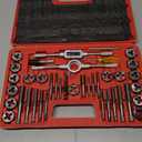 80pcs Tap and Die Set, Metric and Standard Threading Tool Kit for Cutting and Repairing Internal & External Threads, NC/NF/NPT Compatible (80)