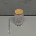 Vivulla68 40th Birthday Gifts Women Men - 40 Year Old Gifts For Her Him - 40th Birthday Ideas - 1985 Birthday Gift - Turning Forty - Forty Birthday Frosted Glass With Lid And Straw