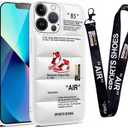 for iPhone 11 Pro Max CaseCool Sports Shoes Brand Phone Puffer Case Puffy Cove, Cool Red Sneakers ins White or Black Label Pattern Soft Cover-Ultra Thin Soft Silicone Shockproof Cover for iPhone