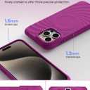 ORNARTO Vortuxe for iPhone 15 Pro Case 6.1" | 2X MIL-STD Drop Protection | Compatible with MagSafe | Sleek Aesthetic Liquid Silicone Phone Cover - Fuchsia