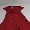 Gracyoga Women's Summer Dresses 2025 Short Sleeve Maxi Dress Casual V Neck Flowy Sundress with Pockets L