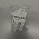 White Plastic Toilet Seat Hinge Replacement Fits Most plastic toilet seat covers with Bolts Screw and Nuts-1 pair