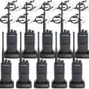 Retevis RT86A Long Range Walkie Talkies,Heavy Duty Durable 2 Way Radio with Earpiece,Professional Two Way Radio High Power,Group Call,Easy Pairing,2500mAh Rechargeable,for Industrial Warehouse(10Pack)