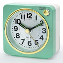 Ultra Small Battery Analog Travel Alarm Clock, Retro Bedside Table Clocks for Bedrooms, Desk Clock, Vintage Home Decor for Bathroom Kichen Living Room, Mint