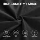 Hobestluk Bean Bag Chair 5 ft Giant BeanBag Velvet Fabric XX-Large Black