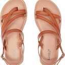 Luoika Women's Wide Width Flat Sandals, Flip Flop Casual Strapy Sandals Slip on Summer Beach Shoes for Women, Size: 7.5 X-Wide