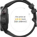 ANCOOL for Garmin S62 Watch Band/Forerunner 945/955/965/970 Watch Bands 22mm Silicone Band for Fenix 8 47mm/Fenix 7/6/5 Bands Replacement for Fenix 6 pro/7 pro/Epix Gen 2 47mm(Black)