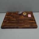 THETCHRY Walnut Wood Cutting Boards for Kitchen, End Grain Chopping Board Double Sided, Large Cutting Board with Handle, Charcuterie Butcher Block for Meal Prep & Serving with Gift Box, 17"13"1"
