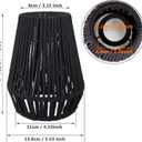 boho lamp shades Black Rattan Pendant Light Shade,Coastal Handwoven Rattan Lamp Shade,Boho Hanging Lampshades Replacement for Kitchen Island Bedroom Living Room Hallway,3 Pack, 5.9 inches