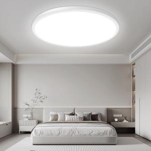 15 Inch Large LED Flush Mount Ceiling Light Fixture, 30W 4000Lm Dimmable Modern Recessed Ceiling Lamp, 5000K Daylight White Super Slim Low Profile Ceiling Light for Kitchen Bedroom Hallway, 1-Pack