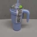 Reduce 24 oz Tumbler with Handle and Straw - Stainless Steel with Sip-It-Your-Way Lid - Keeps Drinks Cold up to 24 Hours - Sweat Proof, Dishwasher Safe, BPA Free - Glacier, Opaque Gloss