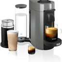 De'Longhi Nespresso Vertuo Plus Coffee and Espresso Maker by De'Longhi, Grey with Aeroccino Milk Frother