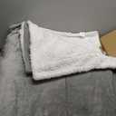 Bedsure GentleSoft Sherpa Fleece Blankets Queen Size for Bed - Thick and Warm Throw for Women and Men, Soft Fuzzy Plush Queen Blanket for Winter, Grey, 90x90 Inches