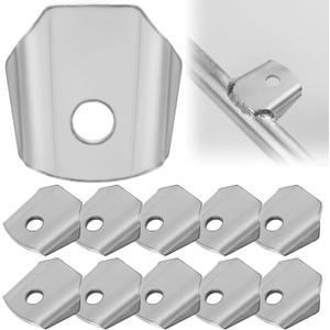 10 PCS Trick Tabs, Weld Tabs 3/8" Hole,1-3/4" Length & Width, Trick Tabs, Shock Tabs, Steel Universal Weld On Tab Axle for Shock Mounts, Trailers & Roll Cages