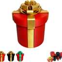 Annoying Nested Screw Gift Box, Annoying Gift Box, 10 Layer Reusable Prank Gifts Boxes for Cash and Small Surprises,Funny Money Puzzle Cash Gift The Prank, Christmas & Fun Party(Red Gold)