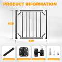 36 * 36in Heavy Duty Adjustable Outdoor Metal Deck Gate with Hinges & Latch