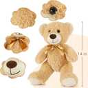 MorisMos 6 Packs Teddy Bears Bulk Stuffed Animals, 14in Small Teddy Bear Plush, Cute Stuffed Bears for Centerpiece Baby Shower Valentines Wedding Birthday, Light Brown