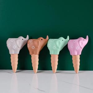 4 Pack Elephant Shape Terracotta Watering Spikes, Plant Watering Globes(Up to 7 Days of Watering), Automatic Plant Waterer for Indoor Outdoor Plants