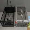 2 Packs Humane Rat Trap Outdoor, Wanqueen Humane Mouse Traps Indoor for Home, Small Rodent Chipmunk Trap and Other Live Animal Cage Catch and Release