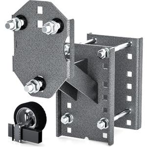 Trailer Spare Tire Mount, 5mm Thick Heavy Duty Steel Spare Tire Carrier Bracket for Utility Trailer Boat Trailer RV Trailer and Camper, Spare Tire Holder Parts Fits Most 4 & 5 & 6 Lugs Trailer Wheels