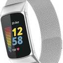WITHit Stainless Steel Mesh Band for Fitbit Charge 5