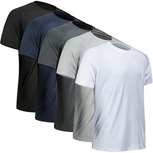 MCPORO Workout Shirts for Men Short Sleeve Quick Dry Athletic Gym Active T Shirt Moisture Wicking M