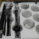 6-Light Black Linear Chandelier,43.3" Dining Room Light Fixture Over Table