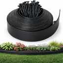 Gardzen Landscape Edging Kit, 40-Foot Long, 3-Inch Tall, No Dig Garden Edging Border for Flower Beds, Tree Rings, Pathways, Includes 40 Spikes (Black)