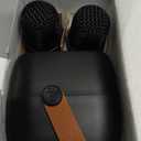 Mini Karaoke Machine, Portable Bluetooth Karaoke Speaker with 2 Wireless Microphones, Singing Machine with Party Lights for Kids and Adults, Birthday Gifts for Girls Boys Family Home Party (Black 2 Mics)