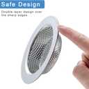 3 Pcs Sink Strainer for Most Kitchen Sink Drain Basket, Upgraded Double-Layer Safe Design Kitchen Sink Strainer (Outer Diameter 4.5 Inch)