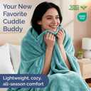 Ultra Soft Fleece Blanket Twin Size - Flannel Fleece Luxury Twin Blanket - Lightweight for Couch Bed Chair - Thick, Warm & Breathable - All Season Cozy Fuzzy, Anti-Static Microplush Bedding, Turqoise