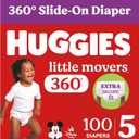 Huggies Little Movers HuggFit 360 Diapers Size 5, 100 Count