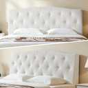 Vamcheer Queen Size Headboard Only-Modern Upholstered Headboard for Bed, Height Adjustable Head Board with High-Density Foam, Luxury Texture Easy Assembly, Cream