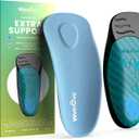 Welnove Plantar Fasciitis Insoles for Men Arch Supports Orthotics Inserts Relieve Flat Feet, High Arch, Foot Pain,Shoe Inserts for Flat Feet Plantar Fasciitis Relief Women's 6-10 (Blue)