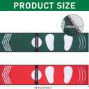 Softball Pitching Mat with Strike Zone, Wear-Resistant Portable Training Mat for Batting Stance Practice, 54 x 12 Inch, Indoor & Outdoor Baseball Practice for Youth Beginners