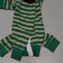 Dog Striped Recovery Suit, Puppy After Surgery Onesie for Female Male Dogs, Dogs Cats Long Sleeve Pajamas Bodysuit, Surgery Abdominal Wound Bandages Clothes, Dog Pant for Shedding Skin Disease Green (Small)