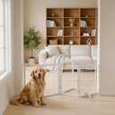 Vantas Dog Gate Indoor with Door, Freestanding, Foldable, 96" W x 30" H