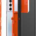 Case for Galaxy S21 Ultra, Heavy-Duty Tough Rugged Shockproof Drop Protective Cover Cases for Samsung Galaxy S21 Ultra, Black+Orange