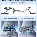 Long Arm Dual Head Car Cooling Fans for Back Seat for Kids, Usb 5V/ 12V /24V Car Backseat Headrest Fan for Baby Rear Facing, Car Seat Cooler That Blow Cold Air for Vehicles Sedan Suv Without Ac