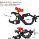 U Lock Holder/Clamp for Kryptonite Heavy Duty Bike Lock - All Metal Securely Flashlight Holder Clip Mount for Bicycle Scooter Lights, No Rattle, Ultra Quiet Ride