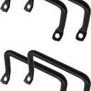 HEVSTIL 4 Pcs Cutting Board Cabinet Hardware Handle Pull-Black, Matte Black Cabinet Hardware Furniture Pulls, Metal Serving Tray Handles, Fruit Trays, Drawer Pulls Sliding Door Pulls,3.54 Inches