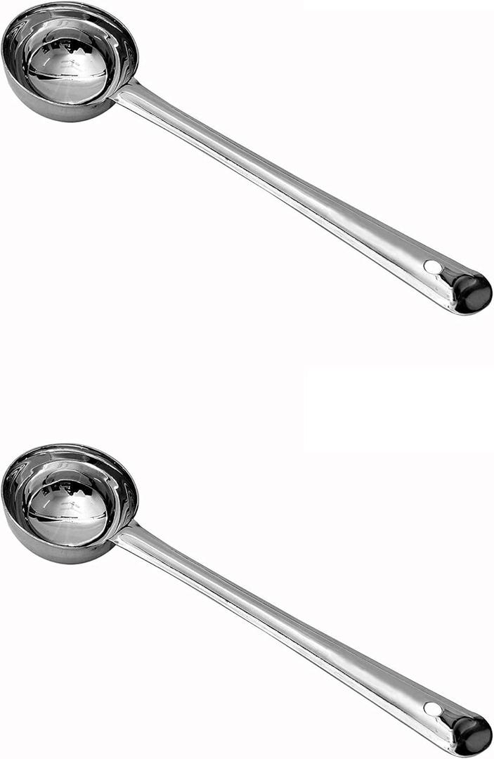 Stainless Steel Deep Ladle | Soup/Milk Ladle | Cooking and Serving Spoon for Kitchen (Pack of 2)
