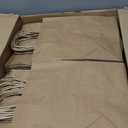 OEMVALATY 200 Pcs 8.3x4.3x10 Inch Medium Brown Paper Bags with Handles Bulk, Gift Wrap Bags Kraft Paper Bags for Birthday Party Favors Grocery Retail Business Shopping Merchandise Goody Craft Bags