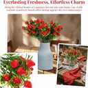 Cabilock 5Pcs Artificial Strawberry Stems 10.6" Realistic Red Berries Stems, Faux Fruit Branches for Summer Farmhouse Kitchen Decor, Berry First Birthday Party Supplies, Tiered Tray Wreath Picks