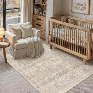 3x4 Beige Washable Area Rug Non Slip Neutral Distressed Carpet
Low Pile, Stain Resistant, Living Room, Bedroom, Dining Room, Bathroom