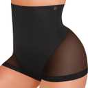 SHAPELLX Tummy Control Shapewear for Women High Waisted Body Shaper Underwear Compression Panty Invisible Girdle (XX-Large, A1-Black)