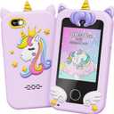 UCIDCI Kids Smart Phone for Girls Ages 3-7 with Dual Camera - Learning Games, Travel Toy with MP3 Music Player for Christmas, Birthday Gifts for 3-7 Year Old Boys