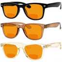 Eyekepper Multipack Orange tinted Blue Light Blocking Reading Glasses for Women Men Readers Computer Eyeglasses,5 pack